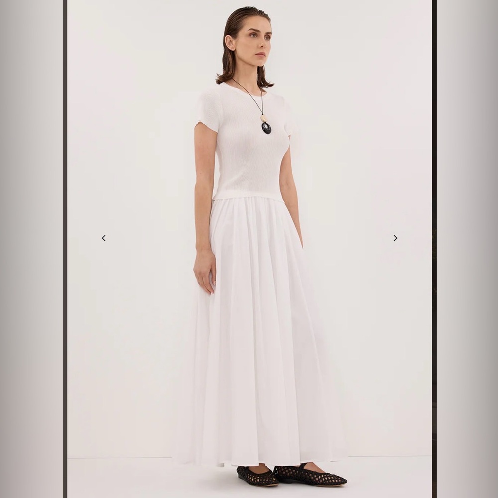 NWT DISSH Marina Off White Midi Skirt - Picture 7 of 7